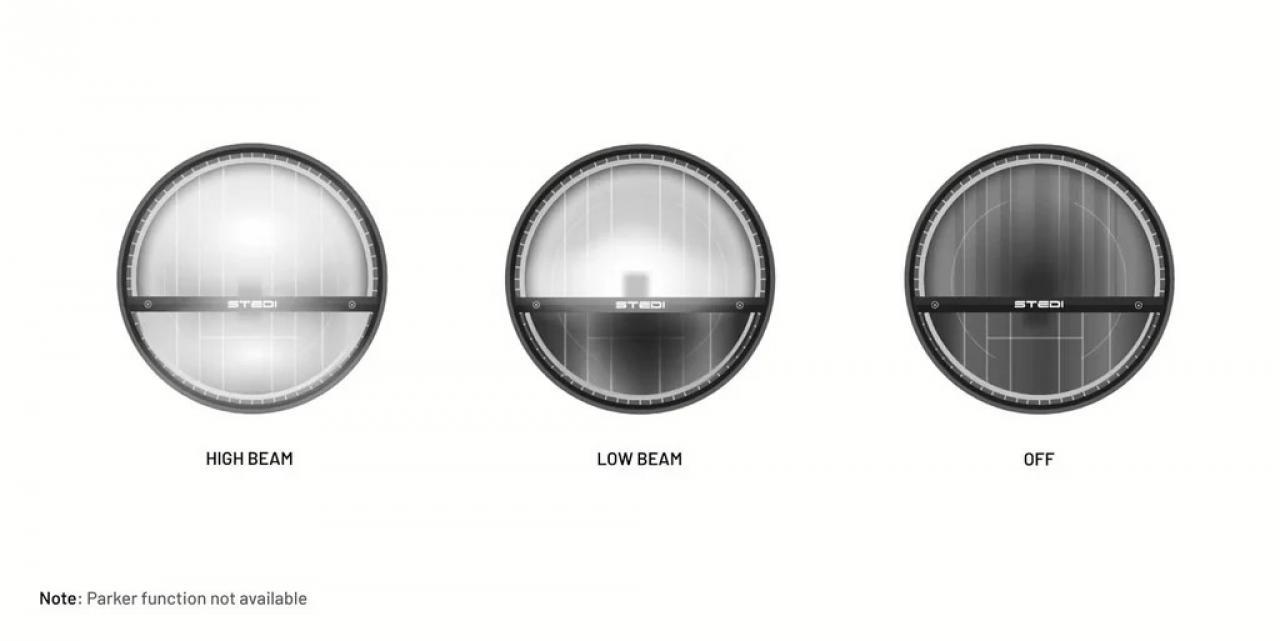 STEDI 7Inch Homage LED Headlight - Black (3000K)